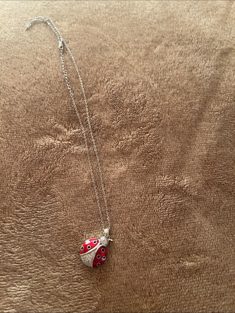 Red Ladybug Pendant Necklace - Women Jewelry